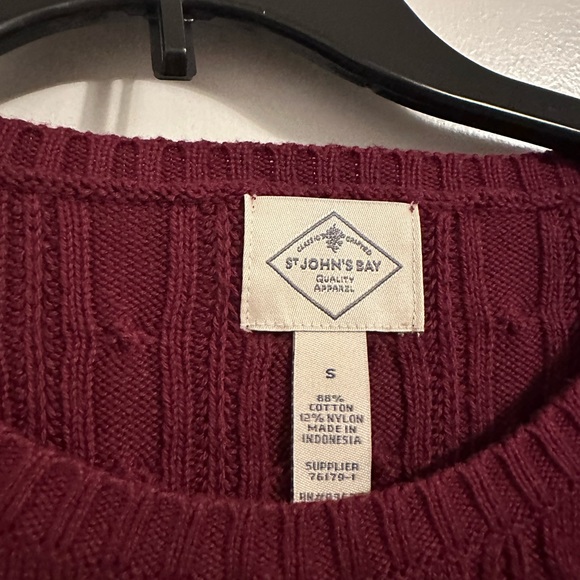 St. John's Bay Womens Crew Neck Long Sleeve Cable Knit Pullover Sweater. - Picture 3 of 4